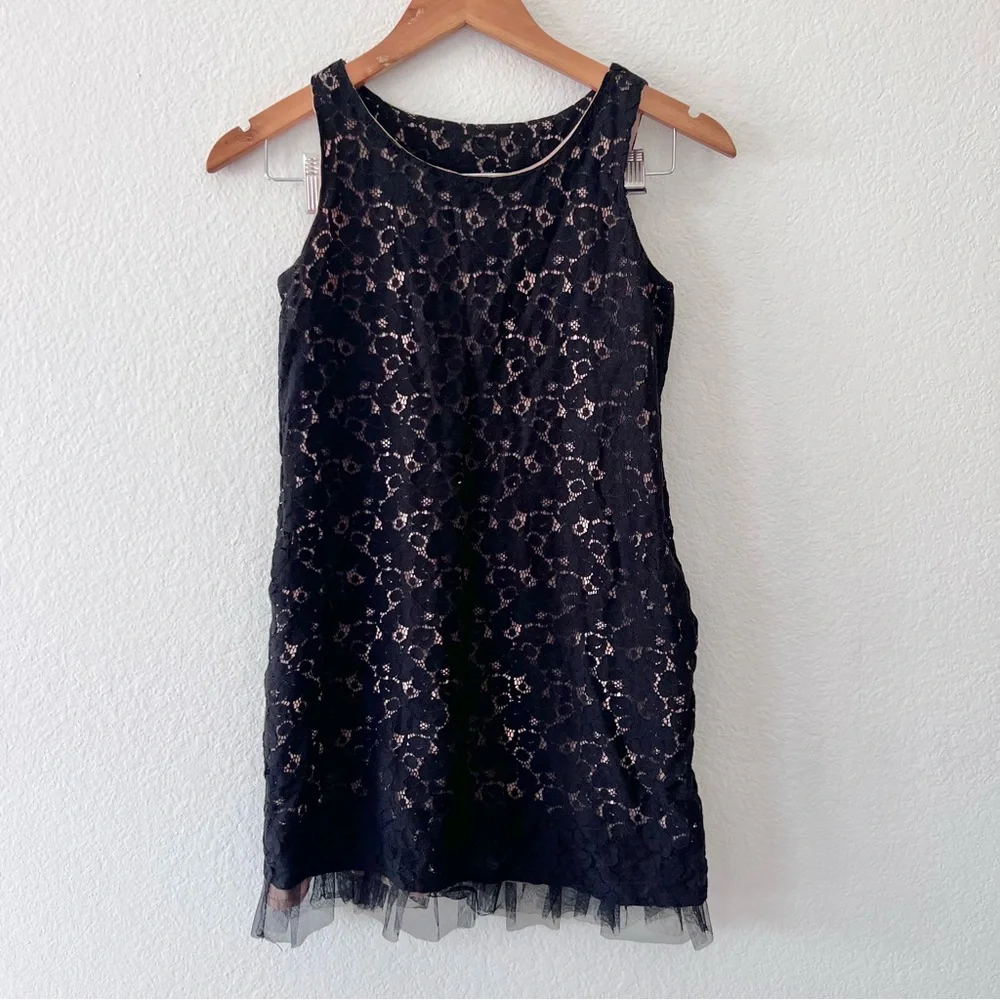 Gap Kids Black Lace Shift Dress Sz XL 12